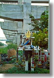 asia, bangkok, highways, temples, thailand, under, vertical, photograph