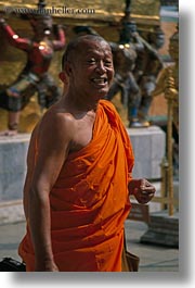 asia, bangkok, monks, people, thailand, vertical, photograph