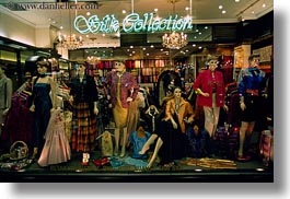 asia, bangkok, horizontal, mannequins, river city shopping mall, thailand, windows, womens, photograph