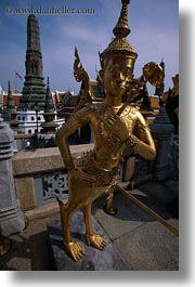animals, asia, bangkok, statues, thailand, vertical, wat phra kaew, photograph