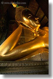 asia, bangkok, buddhas, reclining, thailand, vertical, wat phra kaew, photograph