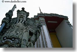 asia, bangkok, horizontal, statues, thailand, warriors, wat phra kaew, photograph