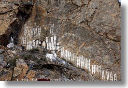 arts, asia, horizontal, ladder, lhasa, paintings, rocks, tibet, photograph