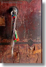 asia, asian, cloths, doors, lhasa, ropes, style, tibet, vertical, woods, photograph