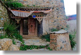 asia, awnings, doors, ganden monastery, horizontal, lhasa, tibet, photograph