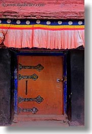 asia, awnings, doors, ganden monastery, lhasa, tibet, vertical, photograph