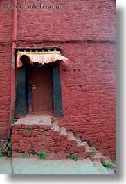 asia, awnings, doors, ganden monastery, lhasa, tibet, vertical, photograph