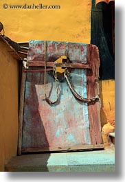 asia, doors, ganden monastery, lhasa, object, tibet, vertical, photograph