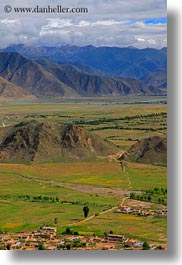 asia, ganden monastery, landscapes, lhasa, tibet, valley, vertical, views, photograph