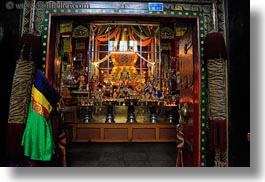 altar, asia, candles, ganden monastery, glow, horizontal, illuminated, lhasa, lights, tibet, photograph