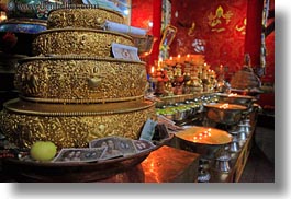 altar, asia, candles, ganden monastery, glow, horizontal, illuminated, lhasa, lights, tibet, photograph