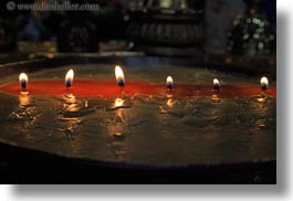 asia, candles, ganden monastery, glow, horizontal, lhasa, lights, tibet, photograph
