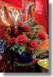 asia, ganden monastery, lhasa, roses, slow exposure, tibet, vertical, photograph