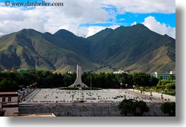 asia, clouds, communist, horizontal, landscapes, lhasa, monument, nature, sky, tibet, photograph