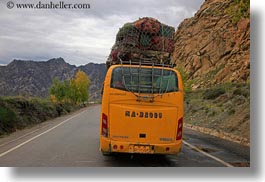 asia, bus, horizontal, leaning, lhasa, luggage, tibet, photograph