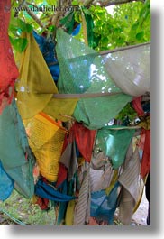 asia, buddhist, flags, lhasa, prayer flags, prayers, religious, slow exposure, tibet, vertical, photograph