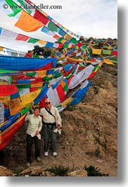 asia, flags, fulton, lhasa, monastery hike, nancy, prayers, tibet, vertical, photograph