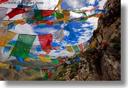 asia, flags, horizontal, lhasa, monastery hike, prayers, sky, tibet, views, photograph