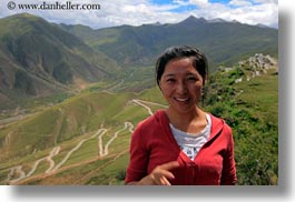 asia, horizontal, landscapes, lhasa, people, tibet, tibetan, womens, young, photograph