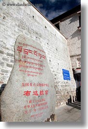 asia, lhasa, palace, potala, signs, tibet, vertical, photograph