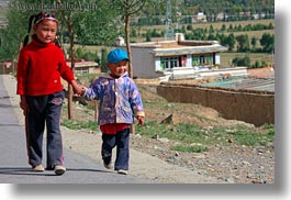 asia, childrens, horizontal, lhasa, tibet, villages, photograph