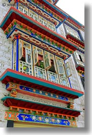 apartments, asia, big, lhasa, tibet, vertical, windows, photograph