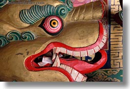 asia, asian, buddhist symbols, dragons, horizontal, style, tan druk temple, tibet, photograph
