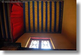 asia, asian, ceilings, clowing, glow, horizontal, lights, style, tan druk temple, tibet, upview, windows, photograph