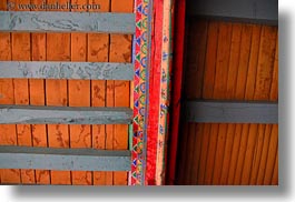 asia, asian, beams, ceilings, colorful, horizontal, interiors, style, tan druk temple, tibet, photograph