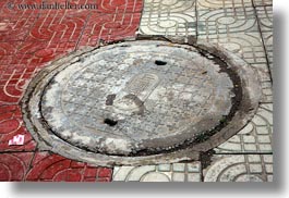 asia, covers, horizontal, manholes, tibet, yarlung valley, photograph