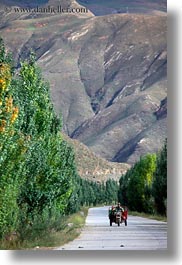 asia, men, motorcycles, tibet, vertical, yarlung valley, photograph