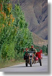 asia, men, motorcycles, tibet, vertical, yarlung valley, photograph