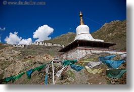 asia, clouds, horizontal, nature, riwodechen monastery, sky, stupas, tibet, yarlung valley, photograph