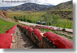 asia, asian, horizontal, monastery, stairs, style, tibet, tsong sten gampo monastery, yarlung valley, photograph