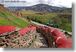 asia, asian, horizontal, monastery, stairs, style, tibet, tsong sten gampo monastery, yarlung valley, photograph