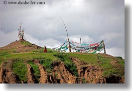 asia, asian, horizontal, monks, plateau, style, tibet, tsong sten gampo monastery, yarlung valley, photograph