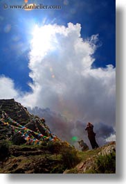 asia, clouds, into, photographers, shooting, tibet, vertical, yumbulagang, photograph