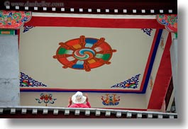 asia, asian, ceilings, colorful, horizontal, roadside temple, style, temples, tibet, yumbulagang, photograph