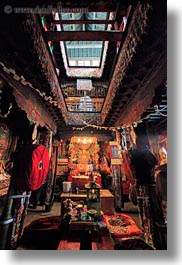 asia, interiors, temples, tibet, vertical, yumbulagang, yumbulagang temple, photograph
