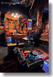 asia, interiors, temples, tibet, vertical, yumbulagang, yumbulagang temple, photograph