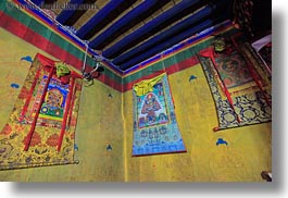 asia, hangings, horizontal, tibet, walls, yumbulagang, yumbulagang temple, photograph