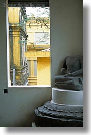 asia, cham art museum, danang, headless, statues, vertical, vietnam, windows, photograph