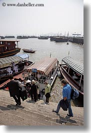 asia, boarding, boats, ha long bay, tourists, vertical, vietnam, photograph