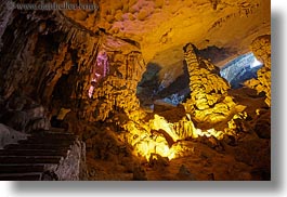 asia, caves, ha long bay, hang song sot caves, horizontal, lighted, slow exposure, vietnam, photograph