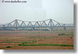 asia, bridge, fields, ha long bay, horizontal, scenics, vietnam, workers, photograph
