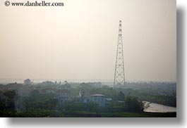 asia, ha long bay, horizontal, houses, scenics, telephones, towers, vietnam, wires, photograph