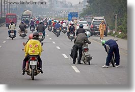 asia, bikes, crowds, hanoi, horizontal, motorcycles, vietnam, photograph