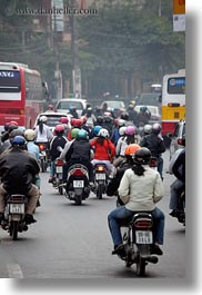 asia, bikes, crowds, hanoi, motorcycles, vertical, vietnam, photograph