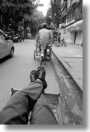 asia, bikes, black and white, feet, hanoi, vertical, vietnam, views, photograph