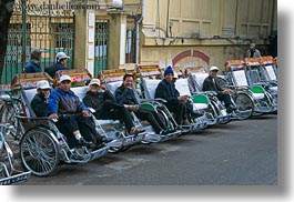 asia, bikes, hanoi, horizontal, push, vietnam, photograph